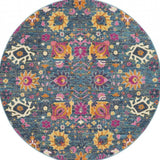 5' X 8' Plum And Gray Abstract Washable Indoor Outdoor Area Rug