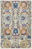 2' X 3' Ivory And Blue Floral Area Rug