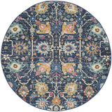 8' X 10' Teal Blue And Ivory Striped Washable Indoor Outdoor Area Rug