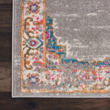 2' X 3' Gray And Gold Medallion Distressed Area Rug