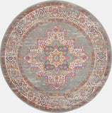 8' X 10' Brown Beige And Taupe Medallion Washable Indoor Outdoor Area Rug