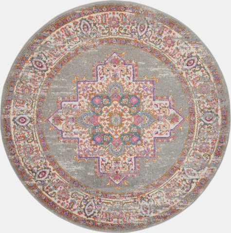 8' X 10' Brown Beige And Taupe Medallion Washable Indoor Outdoor Area Rug