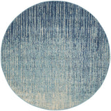 8' X 10' Green And Teal Striped Washable Area Rug With UV Protection