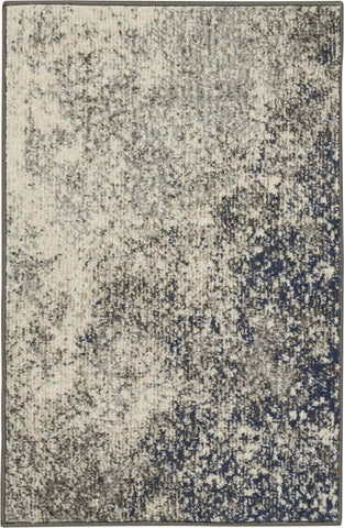 2' X 3' Gray And Ivory Abstract Area Rug