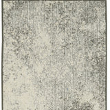 6' Gray And Ivory Abstract Runner Rug