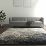 5' X 7' Gray And Ivory Abstract Area Rug