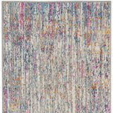 8' X 10' Teal Blue And Ivory Geometric Washable Indoor Outdoor Area Rug