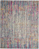 7' X 10' Ivory And Blue Abstract Area Rug