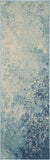 2' X 3' Blue and Orange Floral Stain Resistant Indoor Outdoor Area Rug