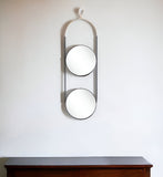 41" Gold And Black Abstract Steel Framed Accent Mirror