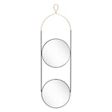 41" Gold And Black Abstract Steel Framed Accent Mirror