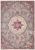 7' X 10' Gray And Ivory Medallion Area Rug