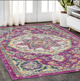 5' X 7' Gold And Beige Medallion Area Rug