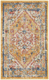2' X 3' Yellow And Ivory Medallion Area Rug