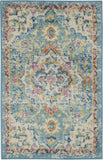 8' X 10' Orange Green And Gold Abstract Washable Indoor Outdoor Area Rug