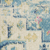 8' X 10' Gold And Ivory Floral Washable Indoor Outdoor Area Rug