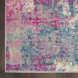 2' X 3' Ivory And Blue Abstract Area Rug