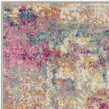 8' X 10' Red And Ivory Damask Washable Indoor Outdoor Area Rug