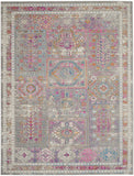 7' X 10' Gray And Ivory Abstract Distressed Area Rug