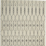 5' X 7' Gray And Ivory Geometric Distressed Area Rug