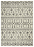 5' X 7' Gray And Ivory Geometric Area Rug