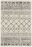 2' X 3' Gray And Ivory Geometric Distressed Area Rug