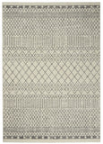 4' X 6' Gray And Ivory Geometric Distressed Area Rug