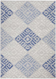 4' X 6' Blue And Gray Geometric Area Rug