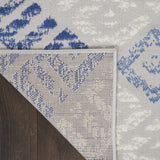 4' X 6' Blue And Gray Geometric Area Rug
