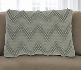 14" X 20" Light Gray Chevron Cotton Blend Lumbar Throw Pillow With Texture