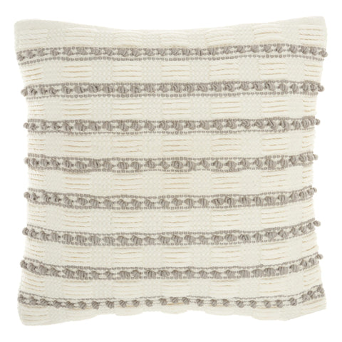 8' X 10' Beige Striped Washable Non Skid Indoor Outdoor Area Rug