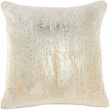 18" Cream Velvet Throw Pillow