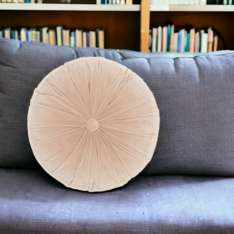 16" X 16" Light Pink Round Velvet