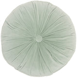 16" X 16" Mint Green Round Velvet
