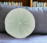 16" X 16" Mint Green Round Velvet