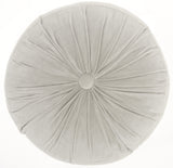16" X 16" Light Gray Round Velvet