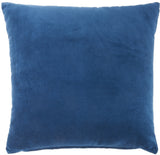 20" Navy Blue Velvet Throw Pillow