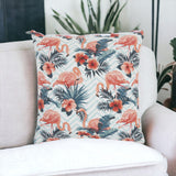 Pink Flamingo Chevron Throw Pillow