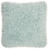 20" Celadon Shag Throw Pillow with Texture