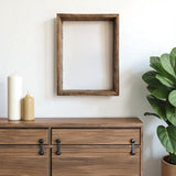 12" x 12" Gray Solid Wood Hanging Picture Frame