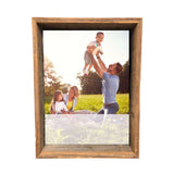 8" x 8" Gray Solid Wood Tabletop Picture Frame
