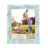 12" x 16" Light Blue Distressed Solid Wood Hanging Picture Frame