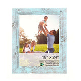 18" x 24" Blue Solid Wood Hanging Picture Frame