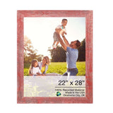 22" x 28" Red Solid Wood Hanging Picture Frame