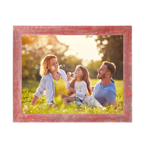 22" x 28" Red Solid Wood Hanging Picture Frame