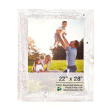22" x 28" White Solid Wood Hanging Picture Frame