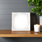 4" x 4" White Solid Wood Tabletop Picture Frame
