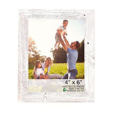 4" x 6" White Solid Wood Tabletop Picture Frame
