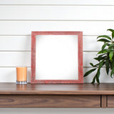 8" x 8" Red Solid Wood Tabletop Picture Frame
