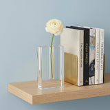 6" Clear Square Crystal Glass Table Vase